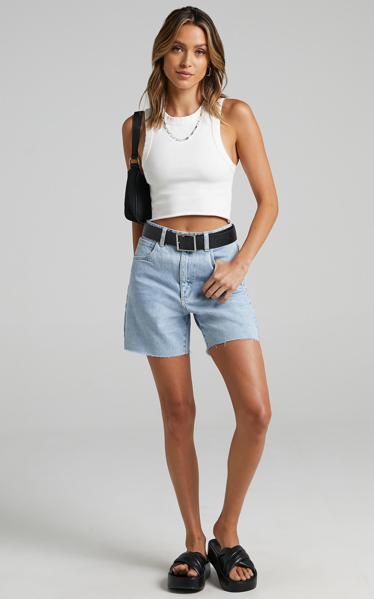 Abrand - Heather Singlet in White Sand