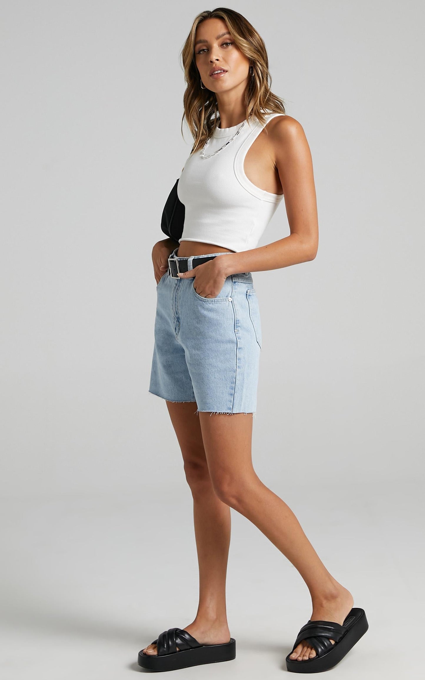 Abrand - Heather Singlet in White Sand