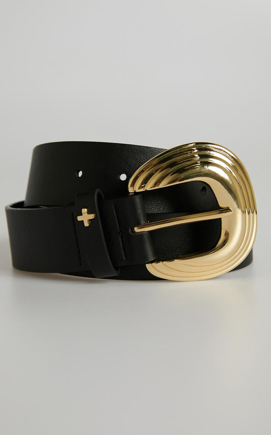 Peta and Jain - Whitney Belt in Black Gold