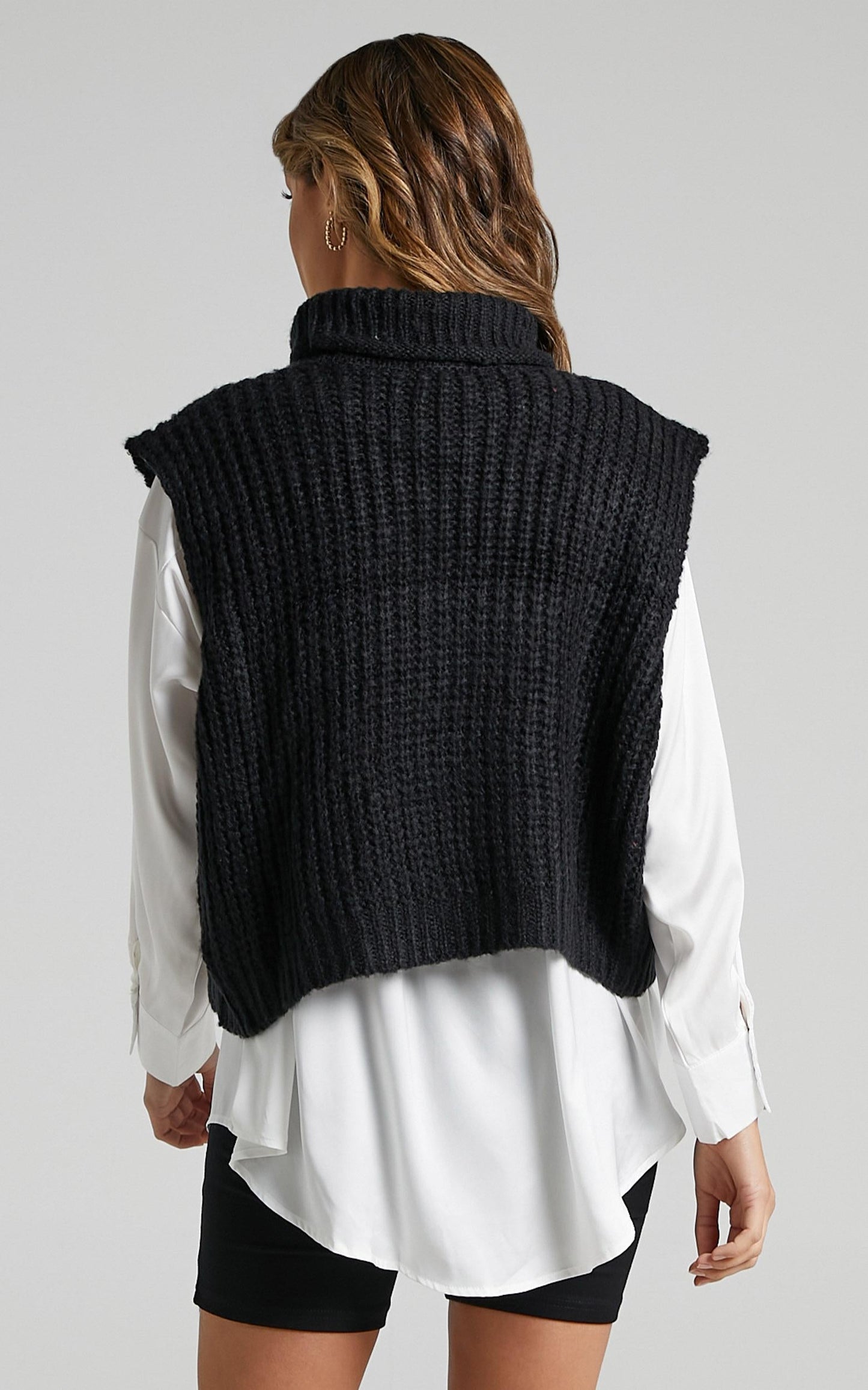 Windsor Knit Vest in Black