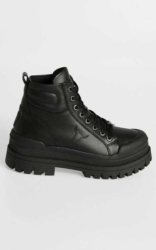 Windsor Smith - Disaster Boots in Black Leather