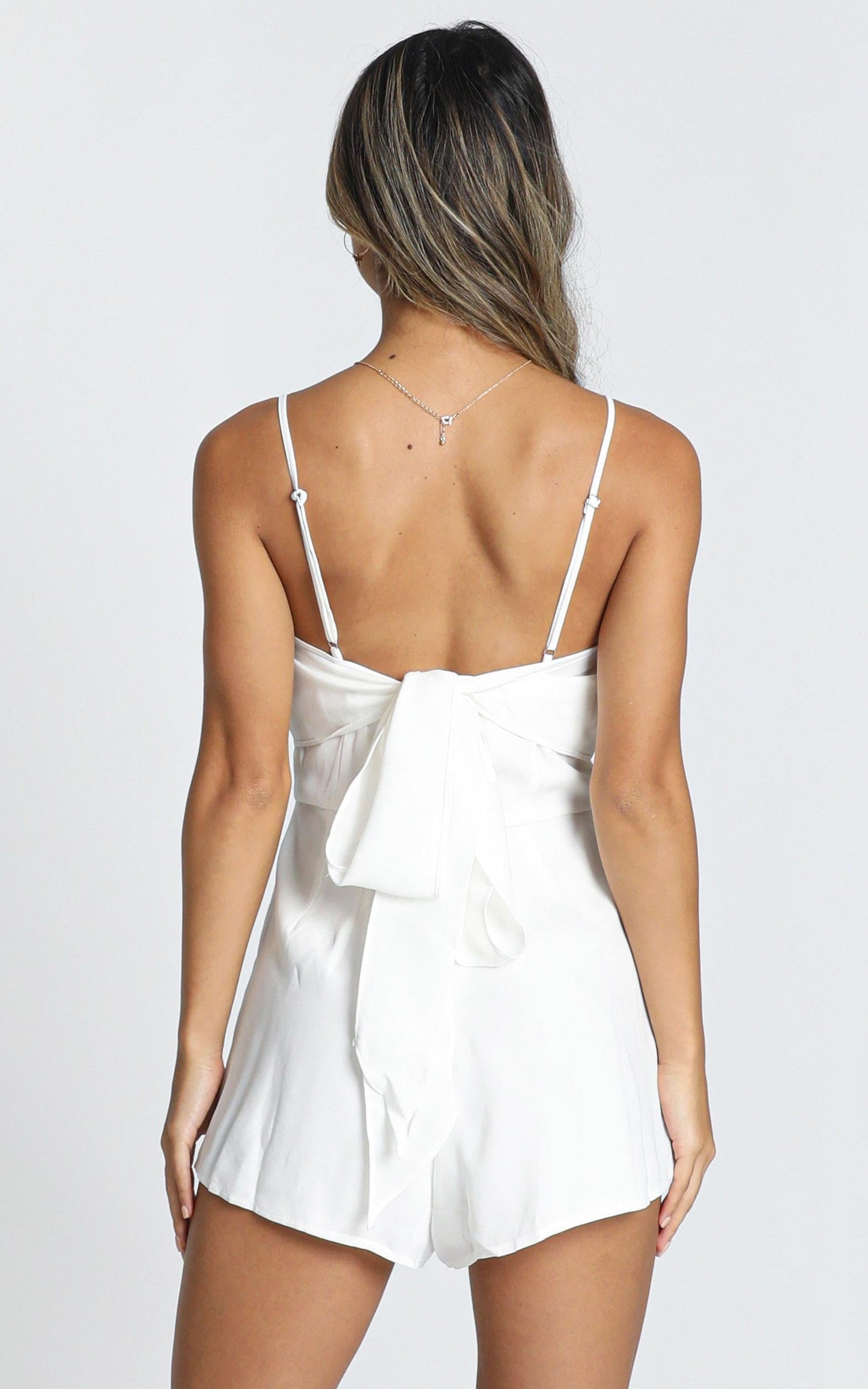 Wish You Would Playsuit in White