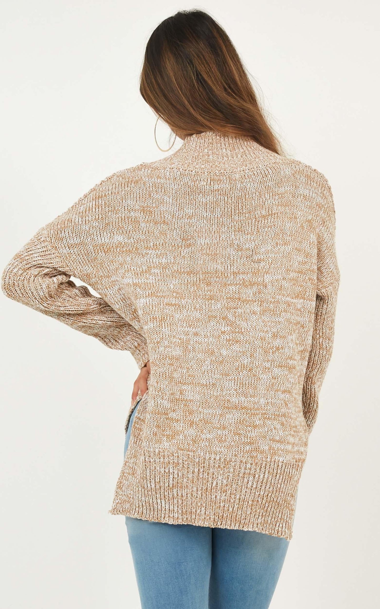 With Conviction Knit In Mocha Marle