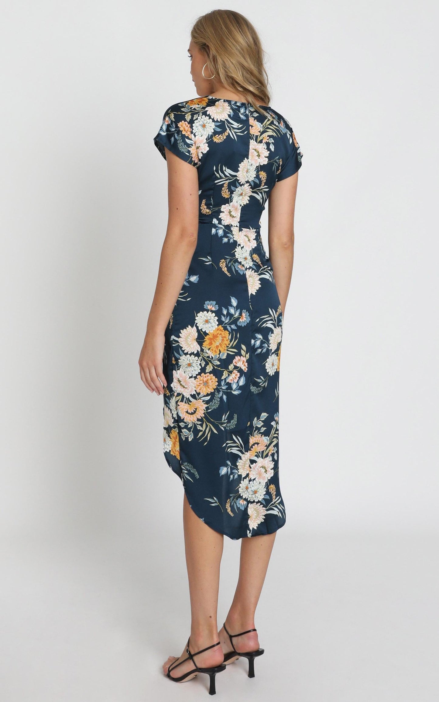 Woman In Power Dress in Navy Floral