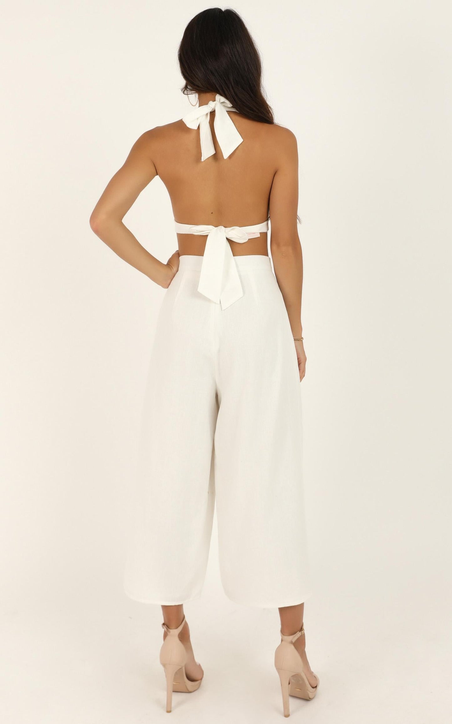 Wont Change Two Piece Set In White Linen Look