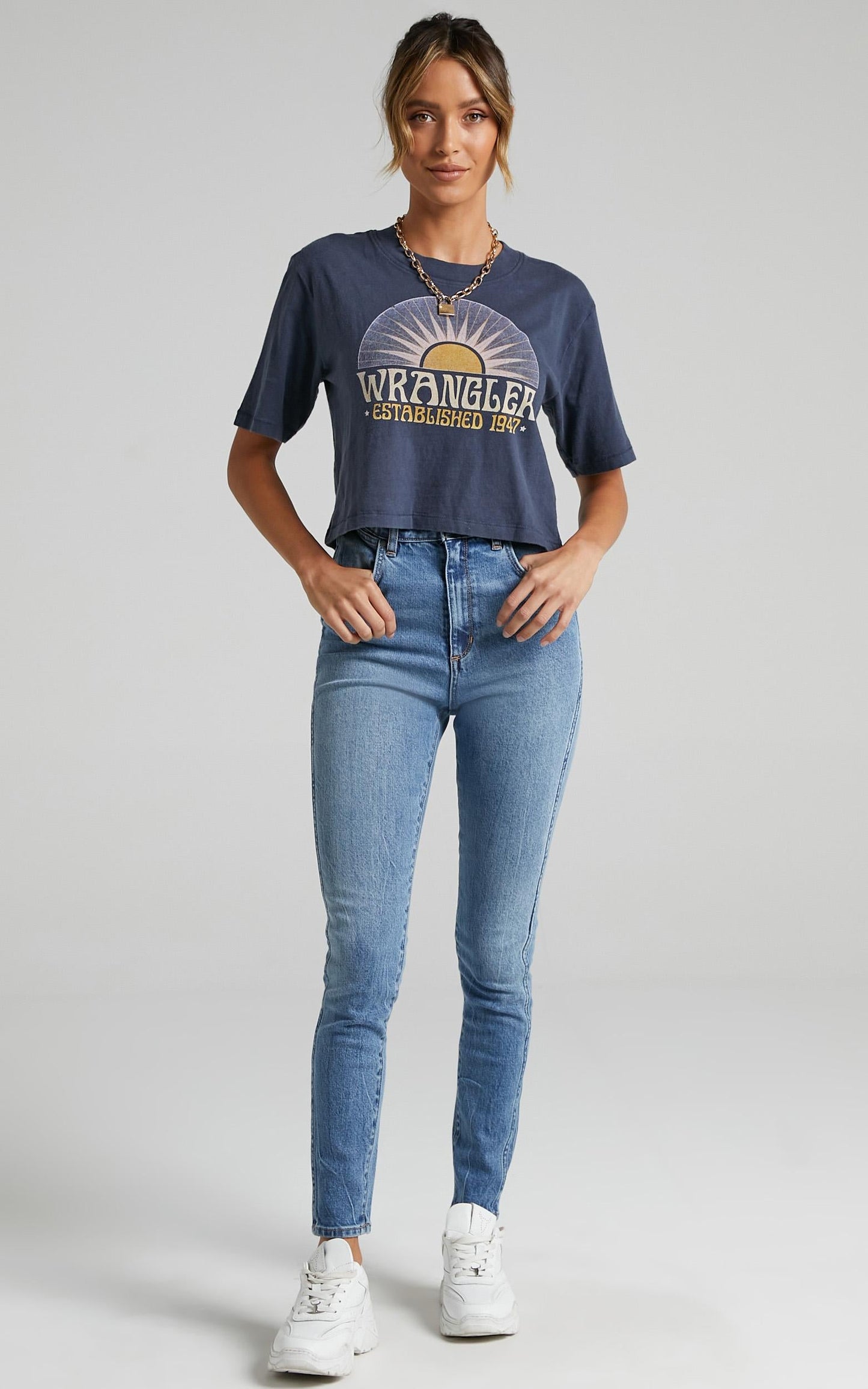 Wrangler - Equinox Crop Tee in Ink