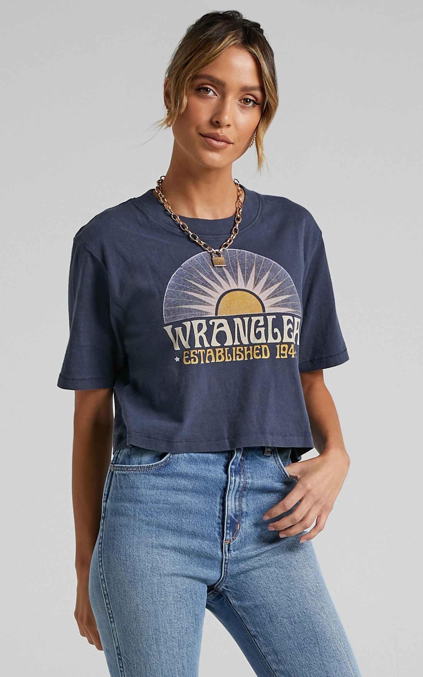 Wrangler - Equinox Crop Tee in Ink