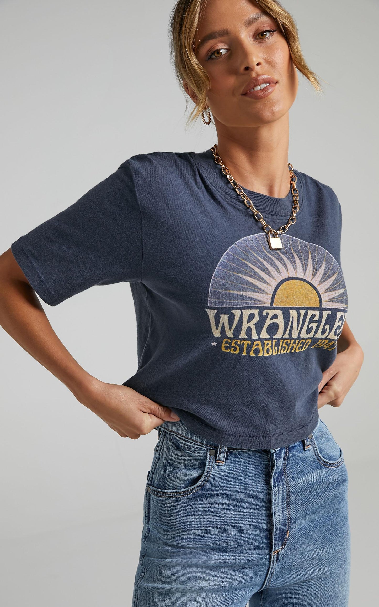 Wrangler - Equinox Crop Tee in Ink