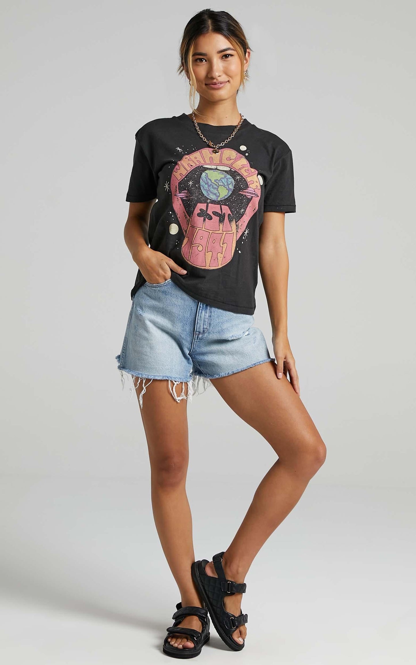 Wrangler - Hellhound Tee in Worn Black