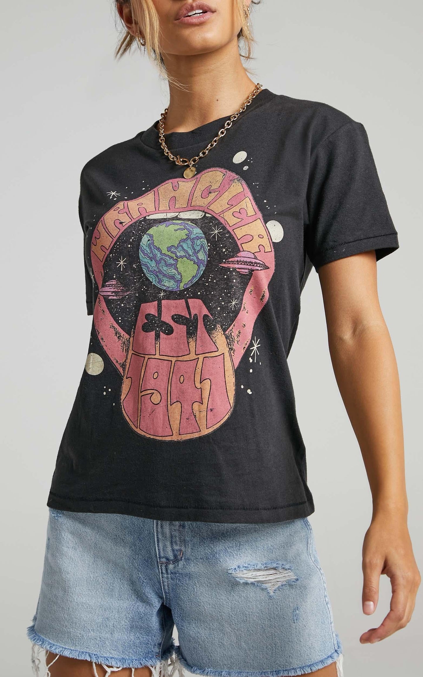 Wrangler - Hellhound Tee in Worn Black