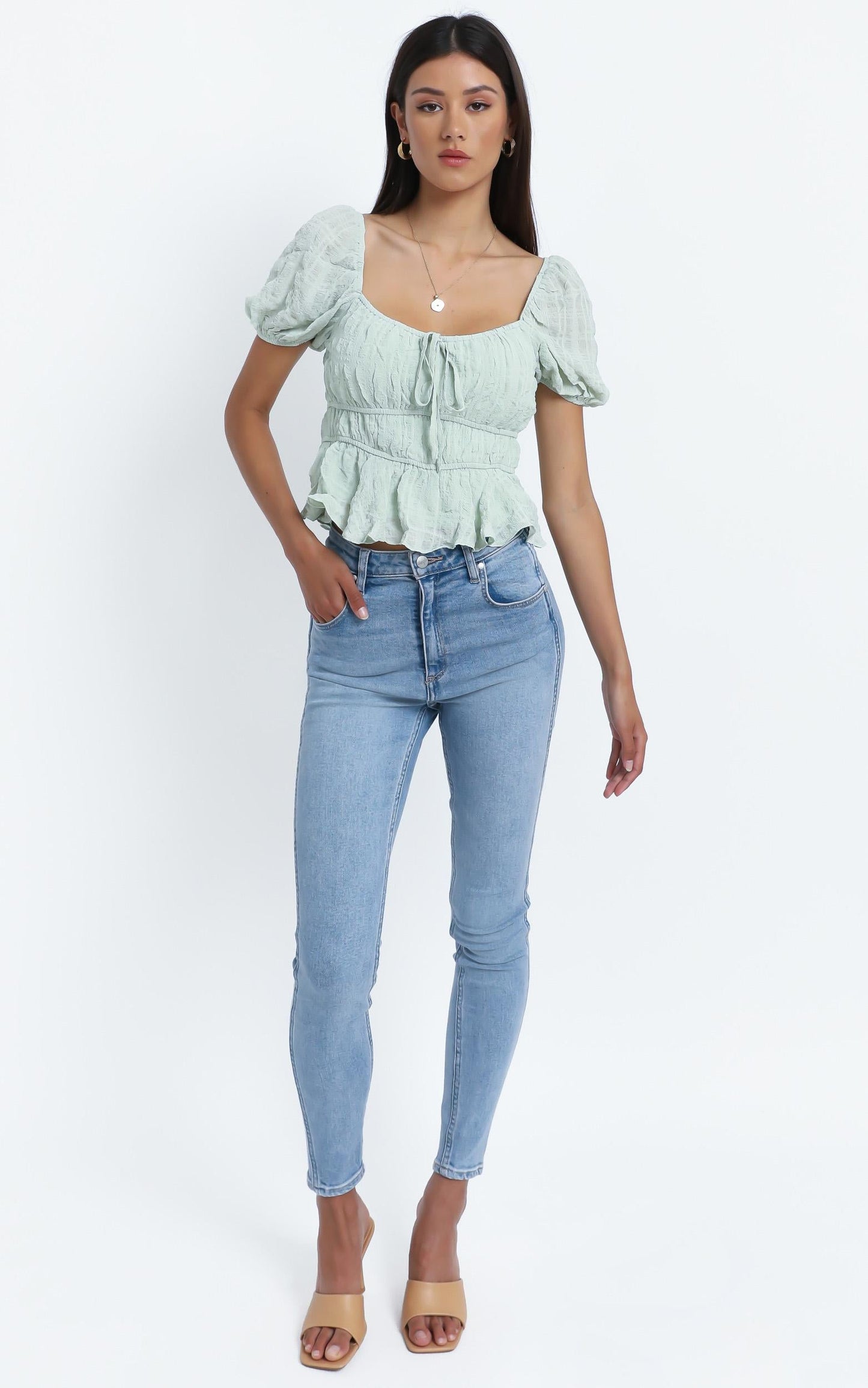 Violette Top in Mint