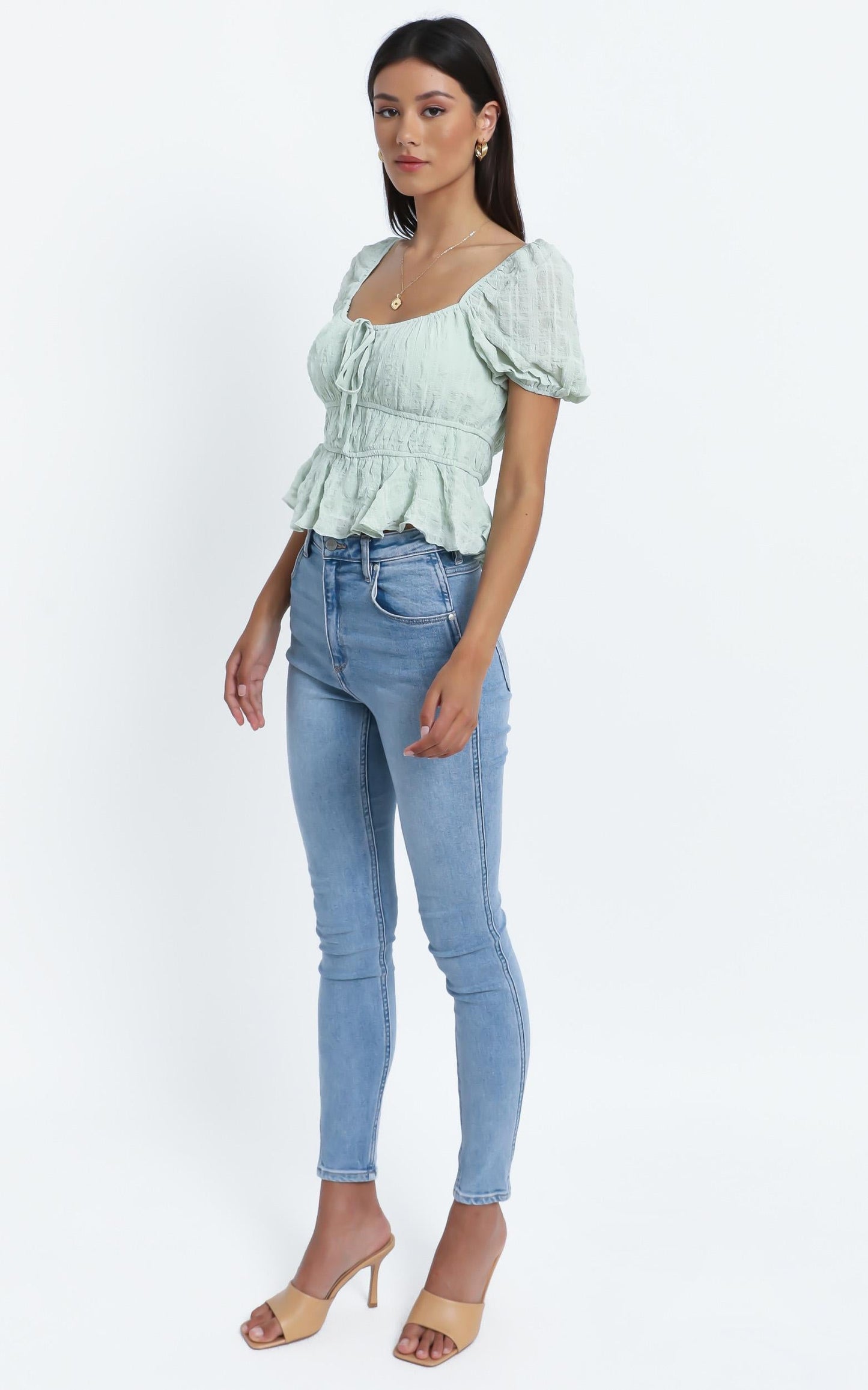 Violette Top in Mint