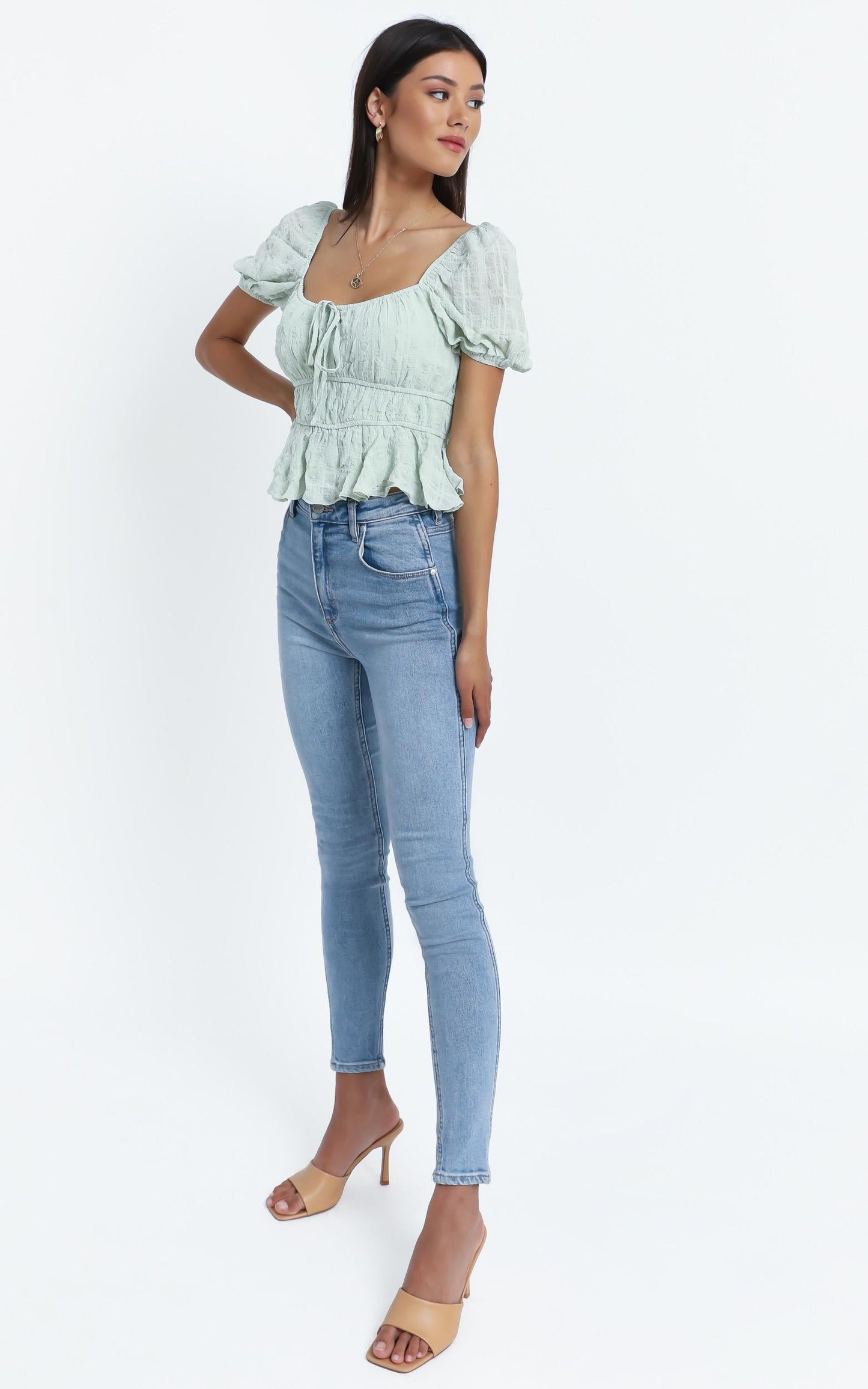 Violette Top in Mint