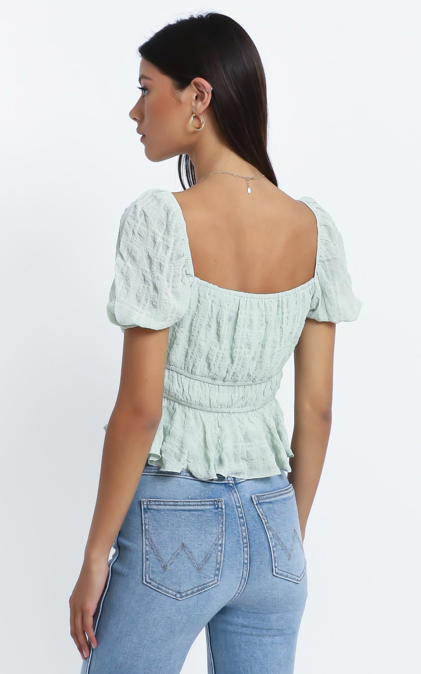 Violette Top in Mint