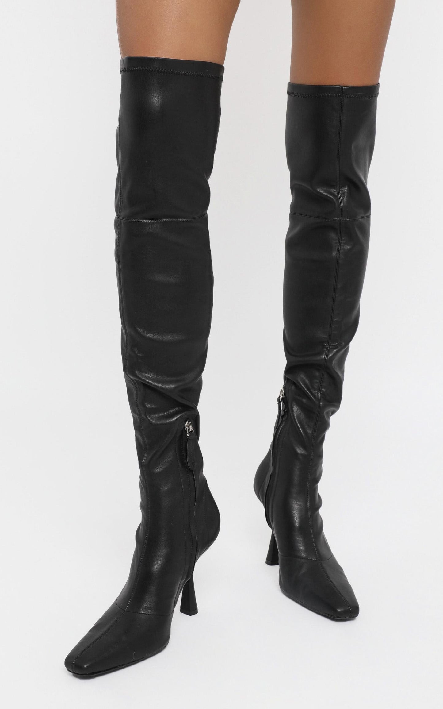 Alias Mae - Victoria Boots in Black Stretch