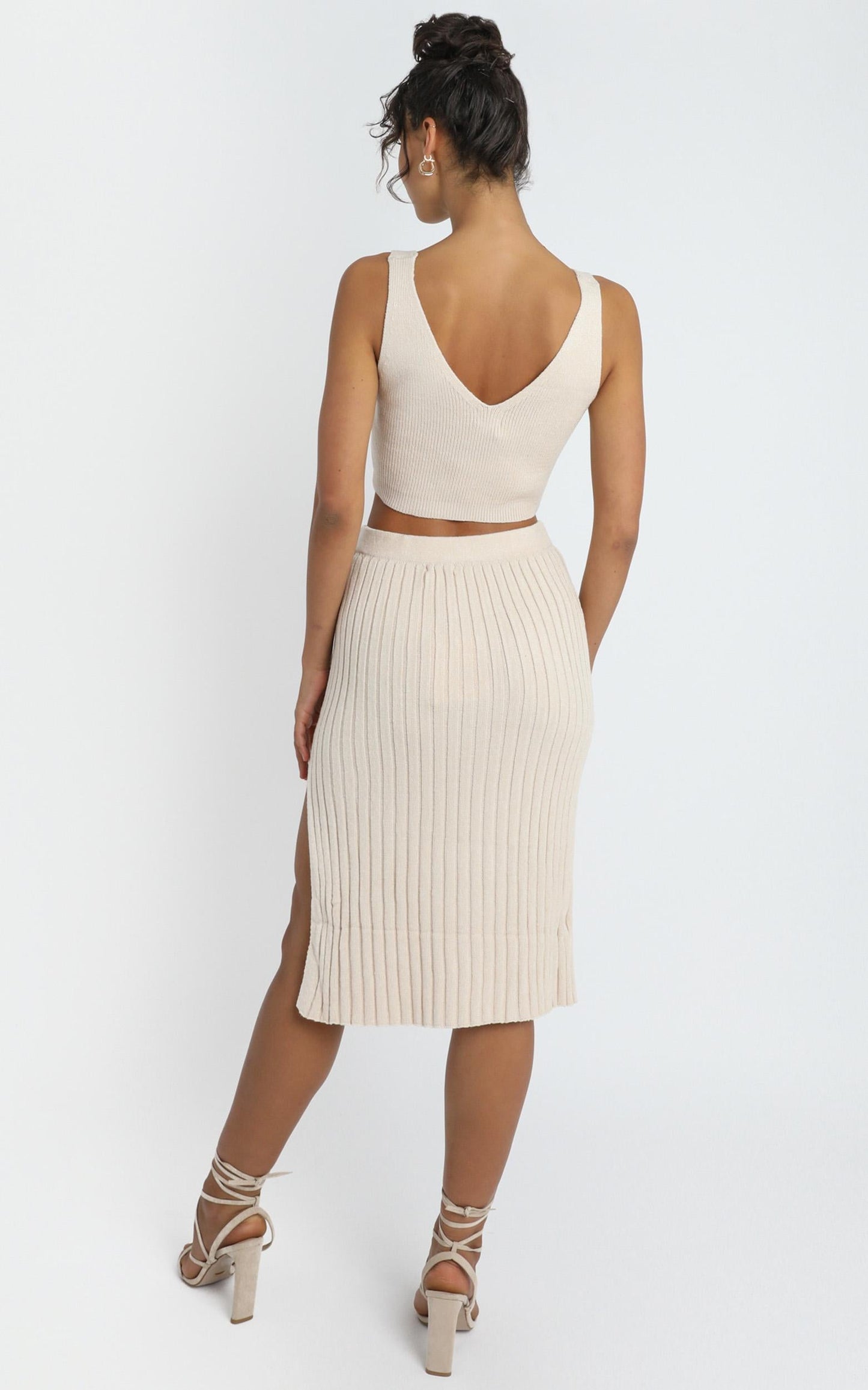Yana Knit Skirt in Beige