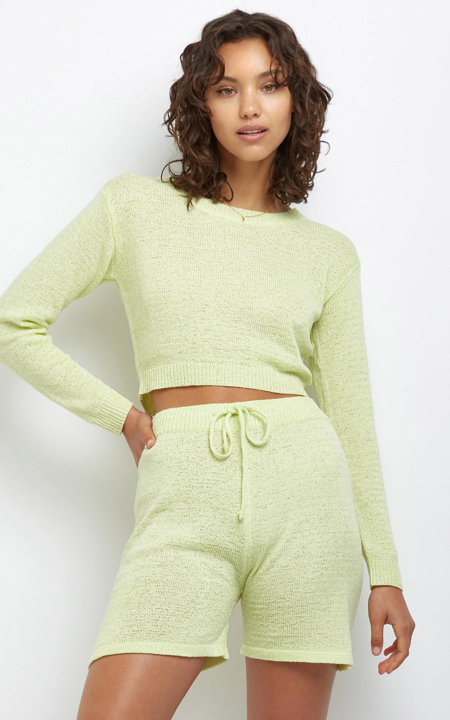 Dacia Knit Shorts in Yellow