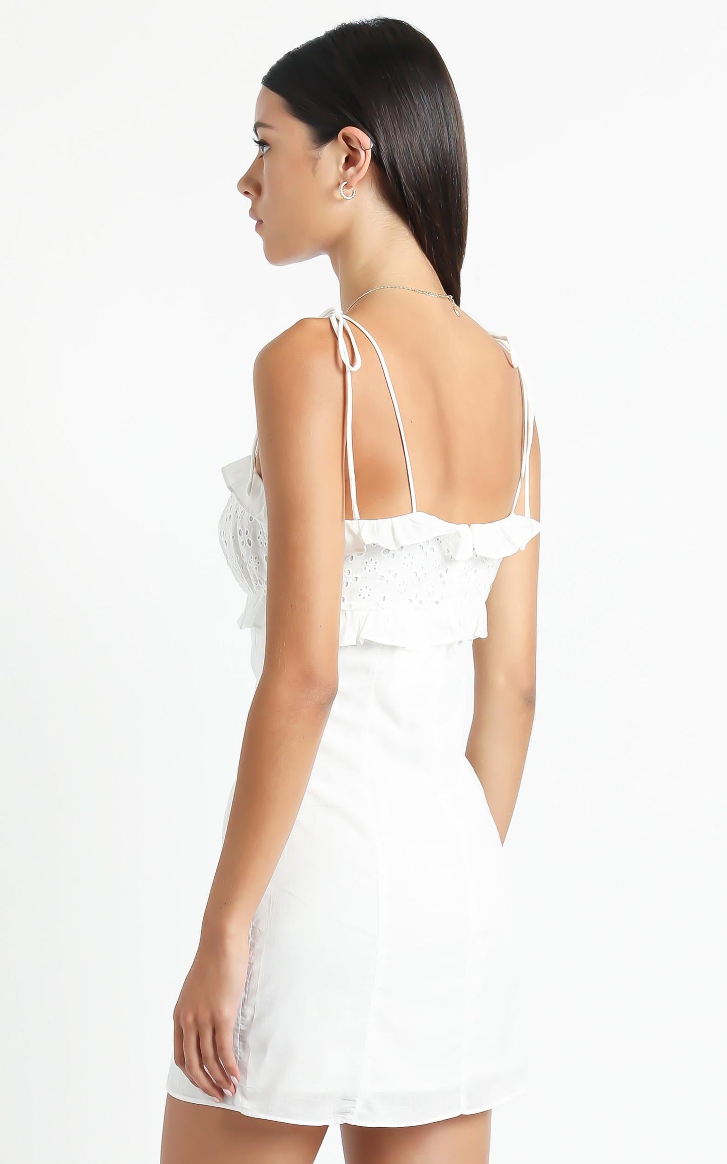Looking Closely Dress In White