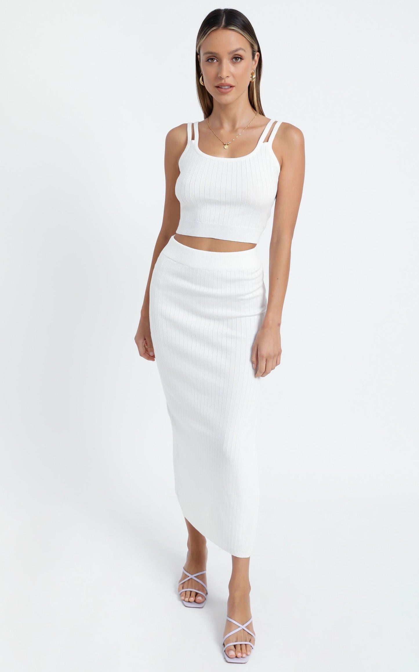 Yuna Two Piece Set in White