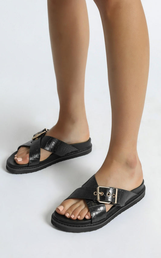 Billini - Zayla Sandals in Black Croc