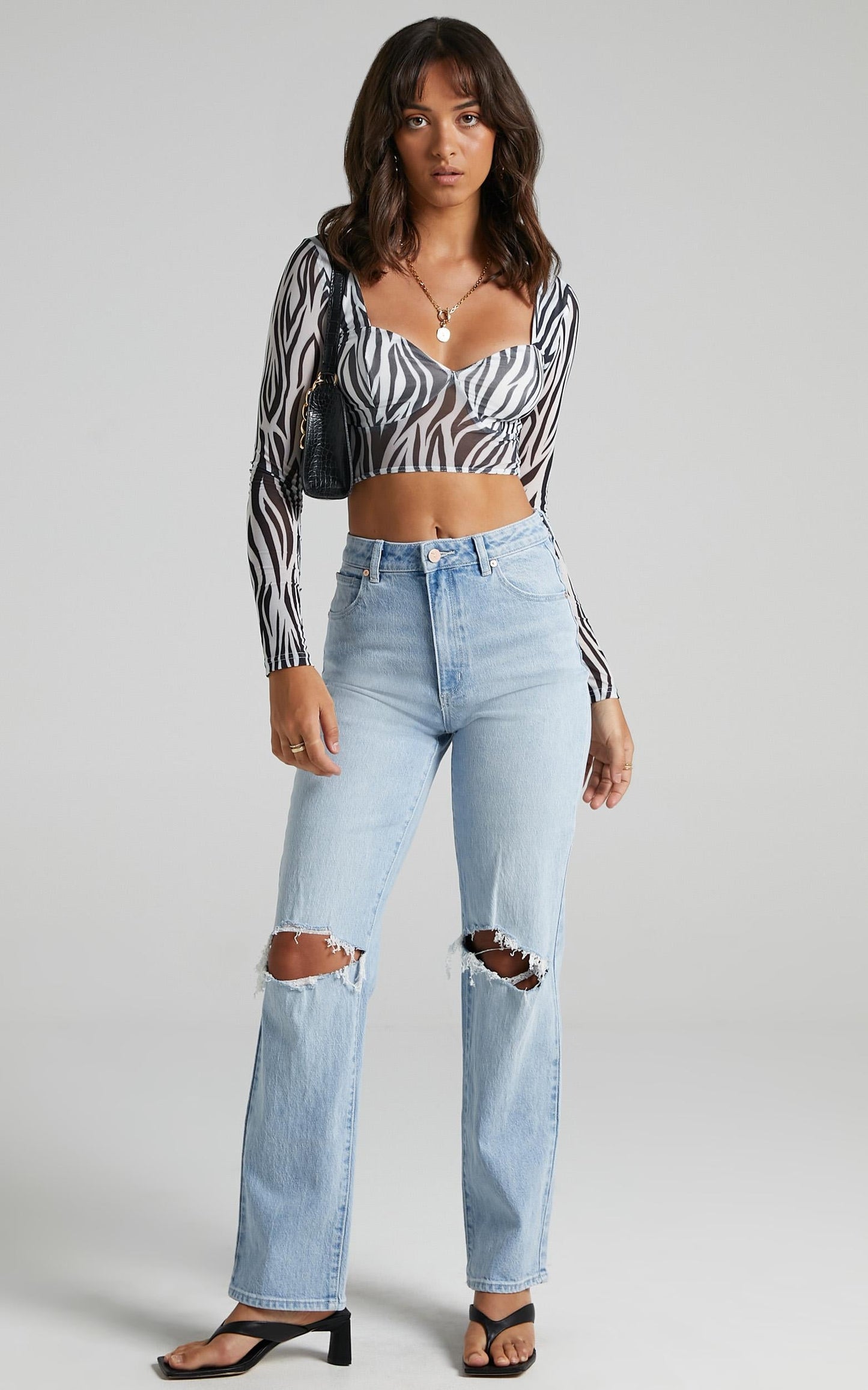 Eyes On You Top in Monochrome Zebra