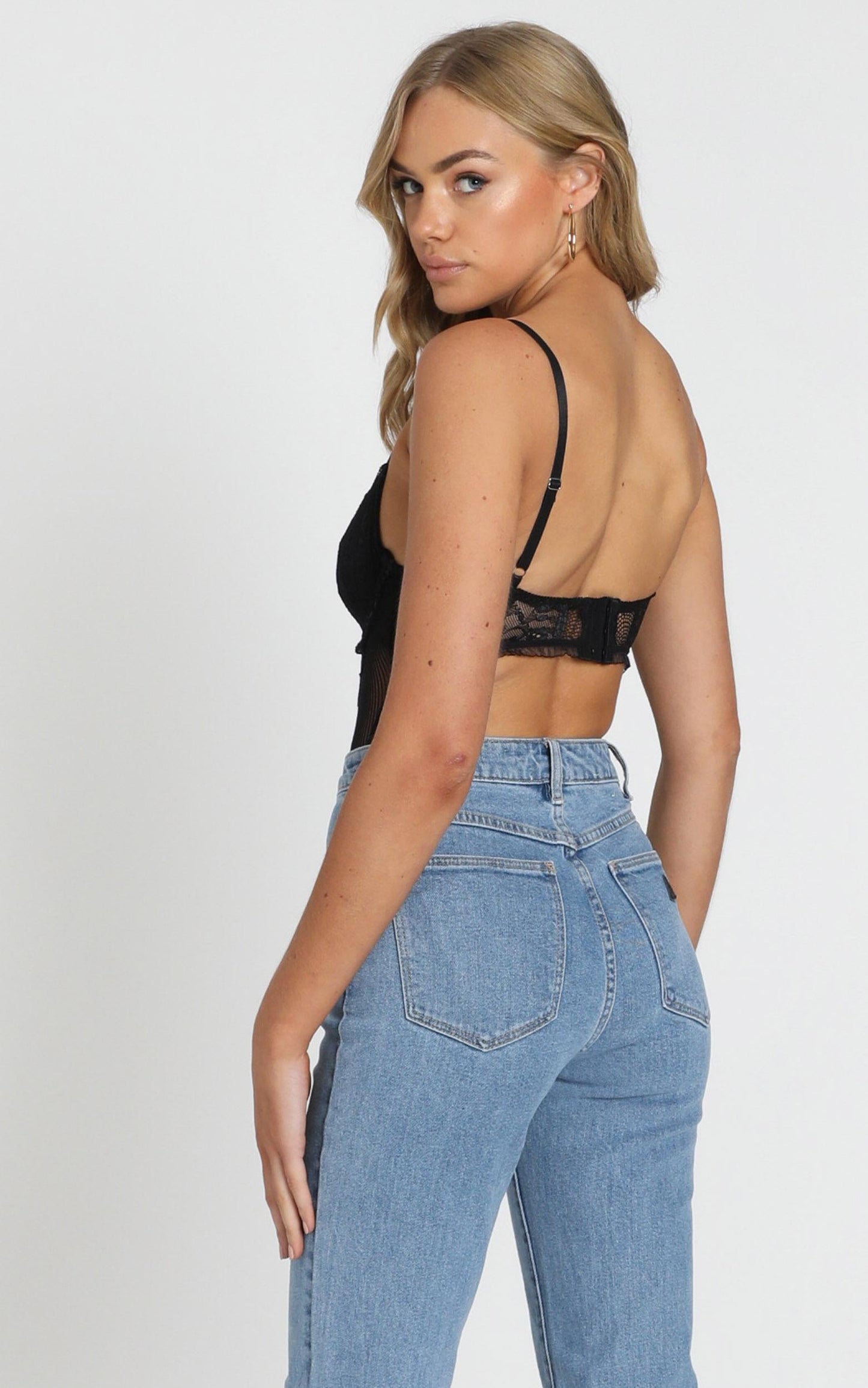 Kat The Label - Zephyr Lace Bodysuit in Black