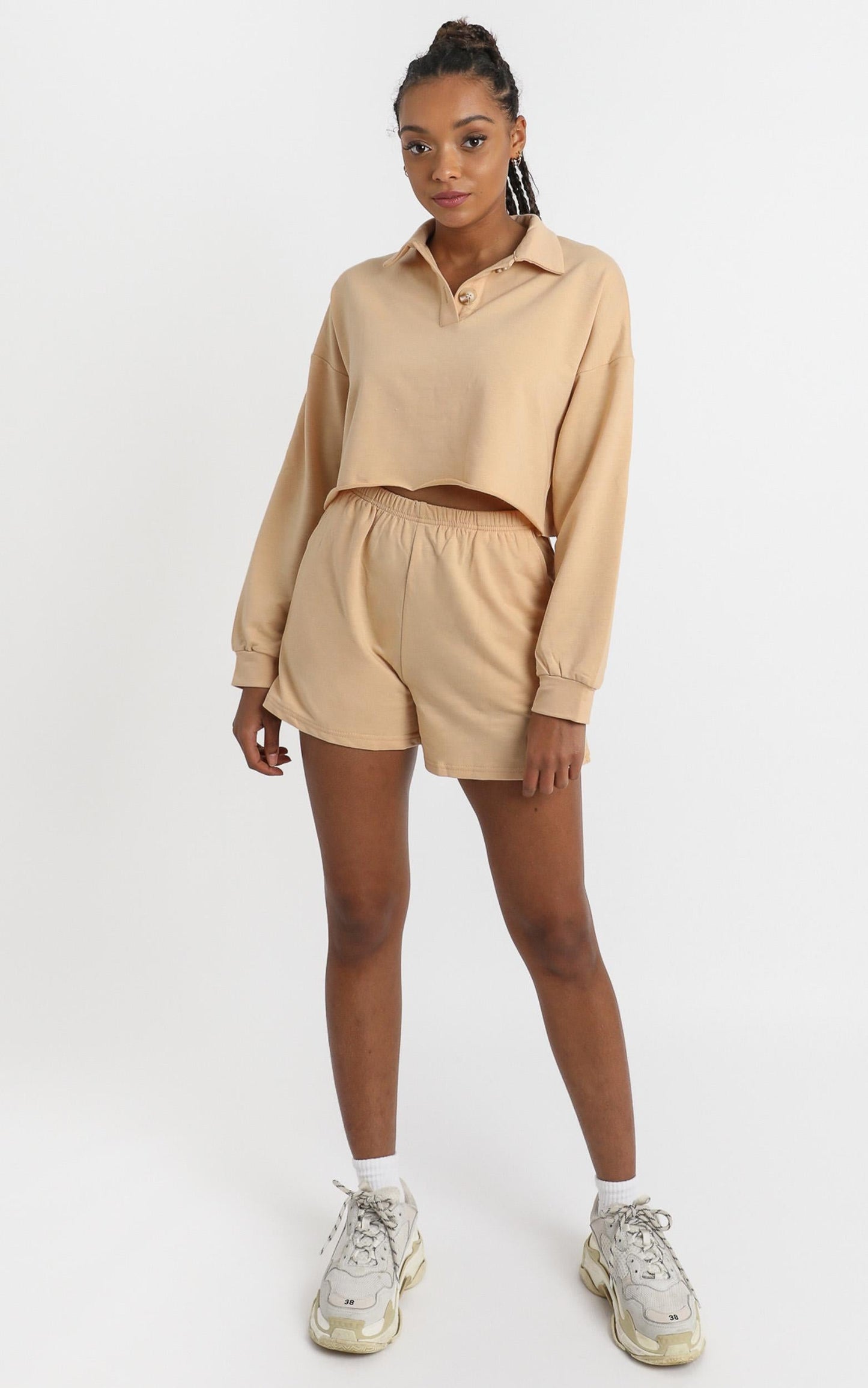 Zurie Two Piece Set in Beige