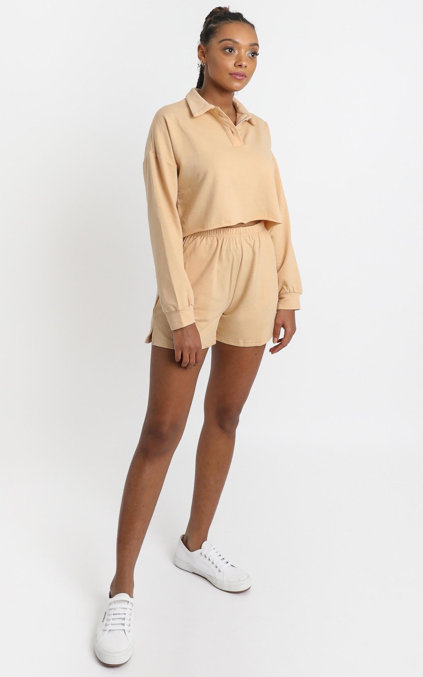 Zurie Two Piece Set in Beige